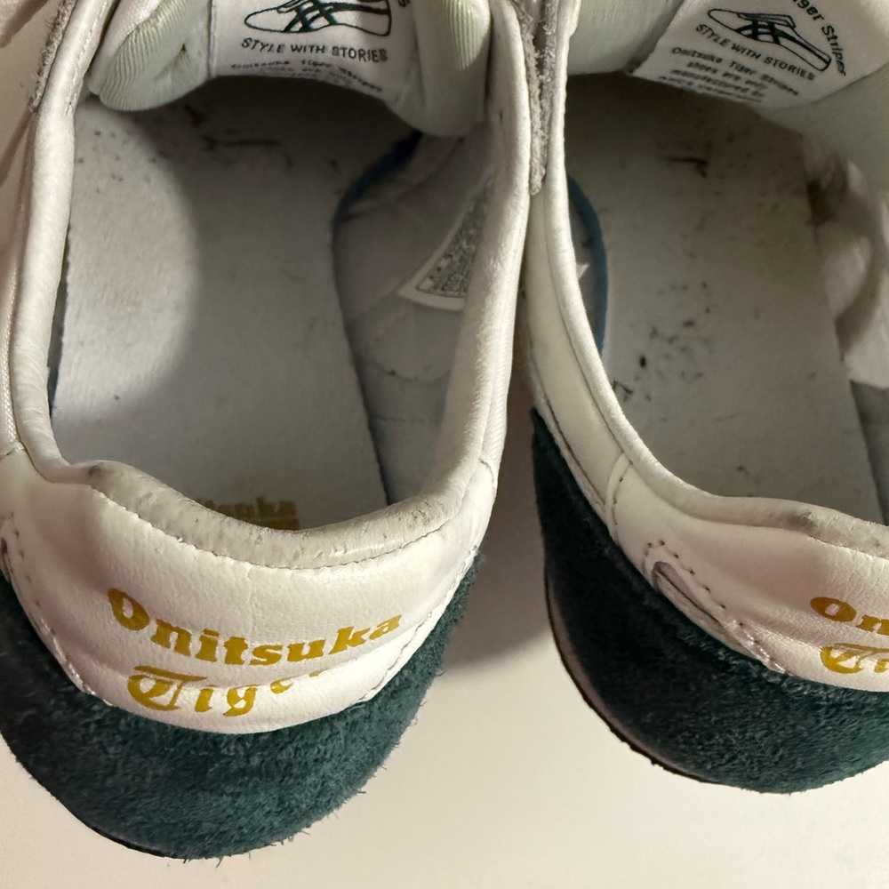 Onitsuka Tiger by Asics White Teal Yellow Low-Profile Sneakers - Picture 7 of 8